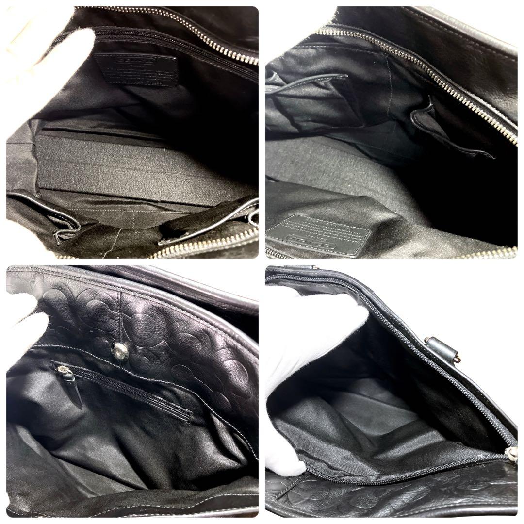 【美品】COACH コーチ70253 オプアートビジネスバッグ　2way A4