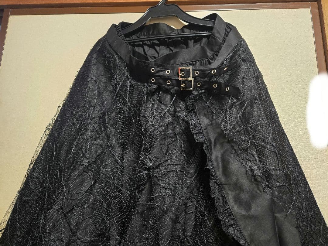 BODYLINE燕尾編み上げブラウス＆蝙蝠ネクタイ＆蜘蛛の巣レーススカートセット