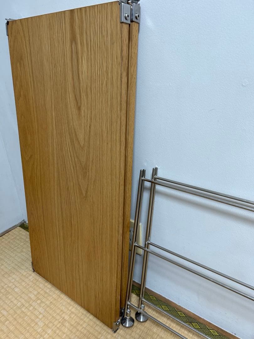 【廃盤希少】ステンレスユニットシェルフ 木棚3段 幅86× 奥行41× 高さ46