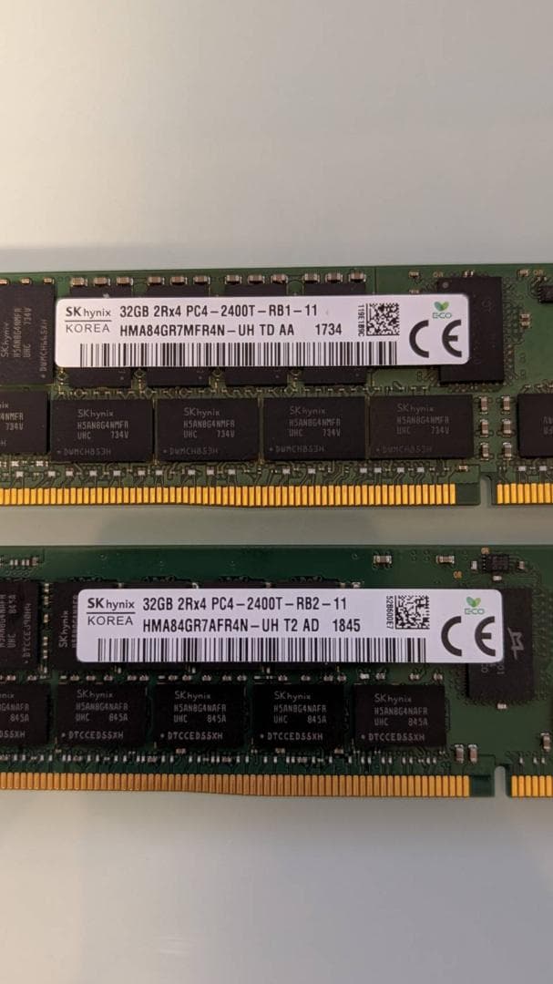 SK hynix DDR4 32GB×2枚 計64GB PC4-2400T
