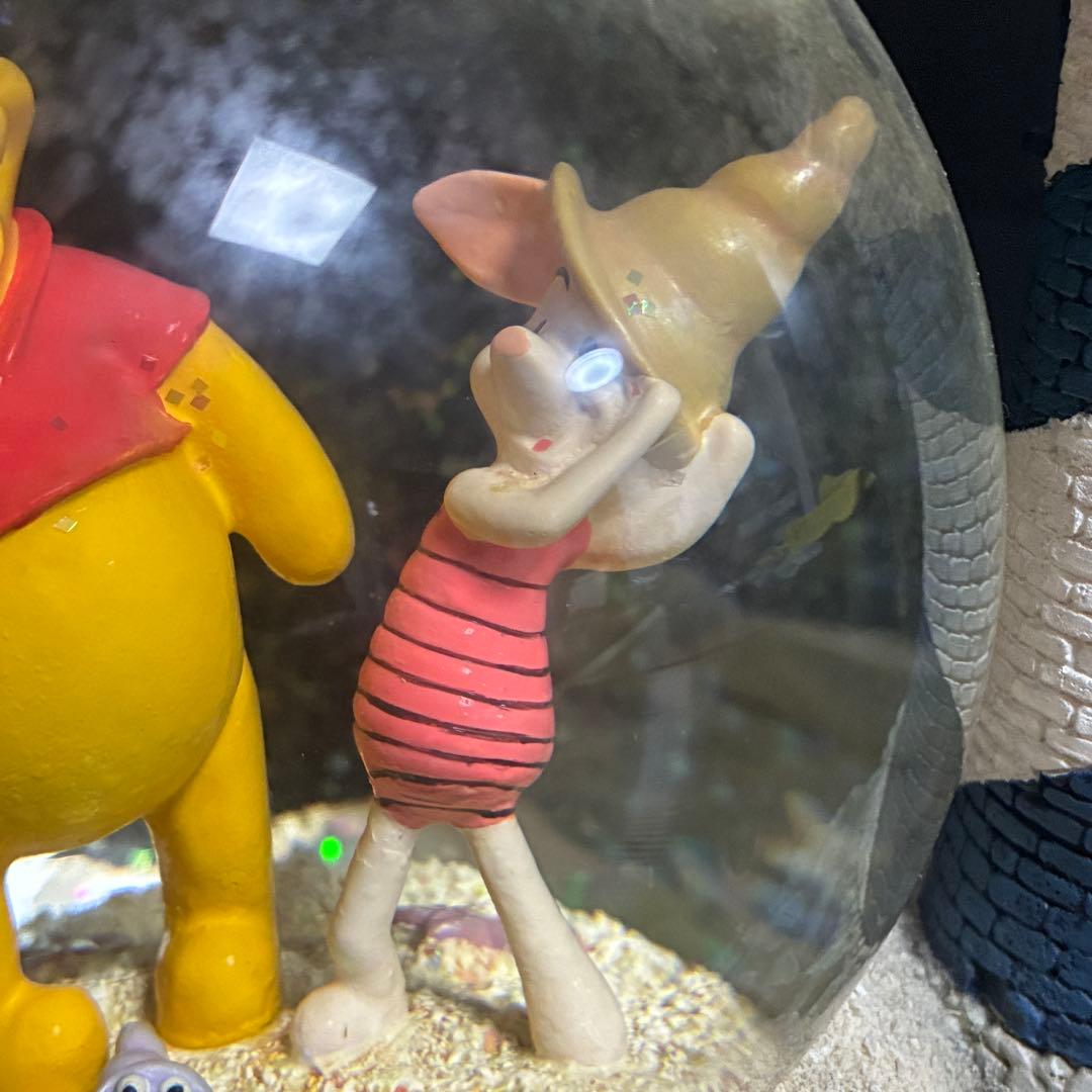 ディズニー 希少動作品 プーさん ピグレット ティガー オルゴール スノードーム