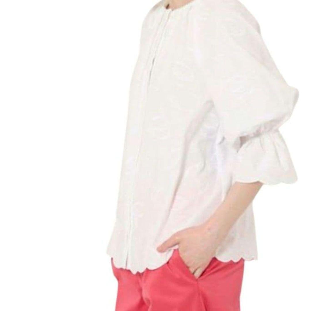 Drawer 25SS フラワーエンブロイダリーブラウス ギャザー フリル 刺繍