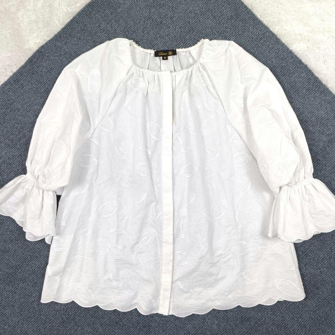 Drawer 25SS フラワーエンブロイダリーブラウス ギャザー フリル 刺繍