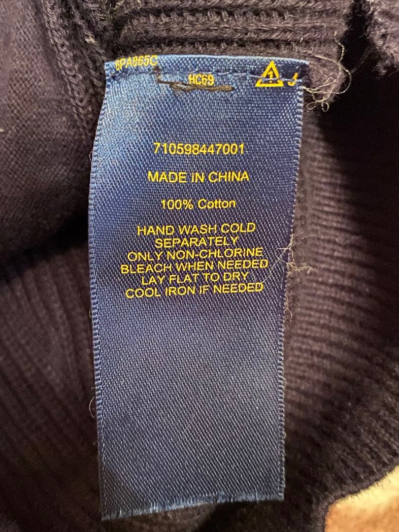 東です！！！ラルフローレン ドライバーズニット ネイビー 赤ポニー