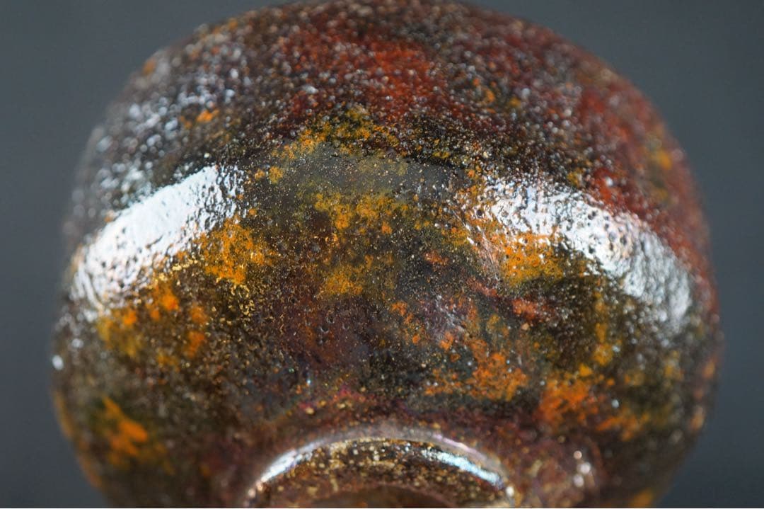 加藤石春 作 立田錦 楽焼 抹茶椀 紙箱 茶道具