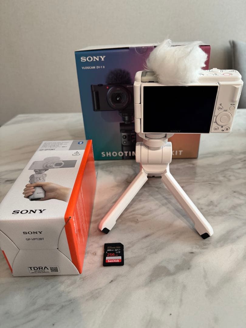 SONY VLOGCAM ZV-1F ホワイト シューティンググリップ付き