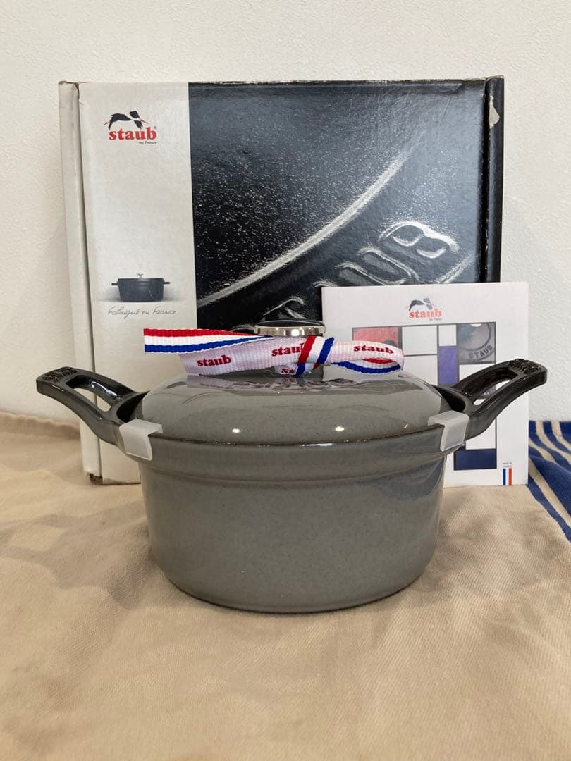 ストウブ　ヴィンテージココット　グレー　 vintage cocotte