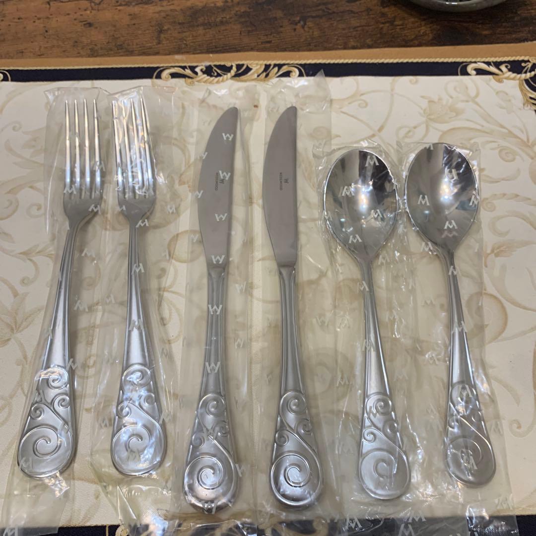 未使用　ウェッジウッド スワル　ディナーナイフ　フォーク　スプーン 4セット