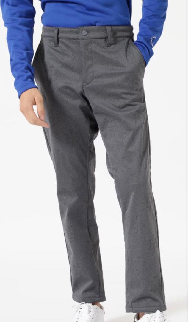 新品 ジャックバニー ピンソニック裏フリース 防風テーパードパンツ(4)Mグレー