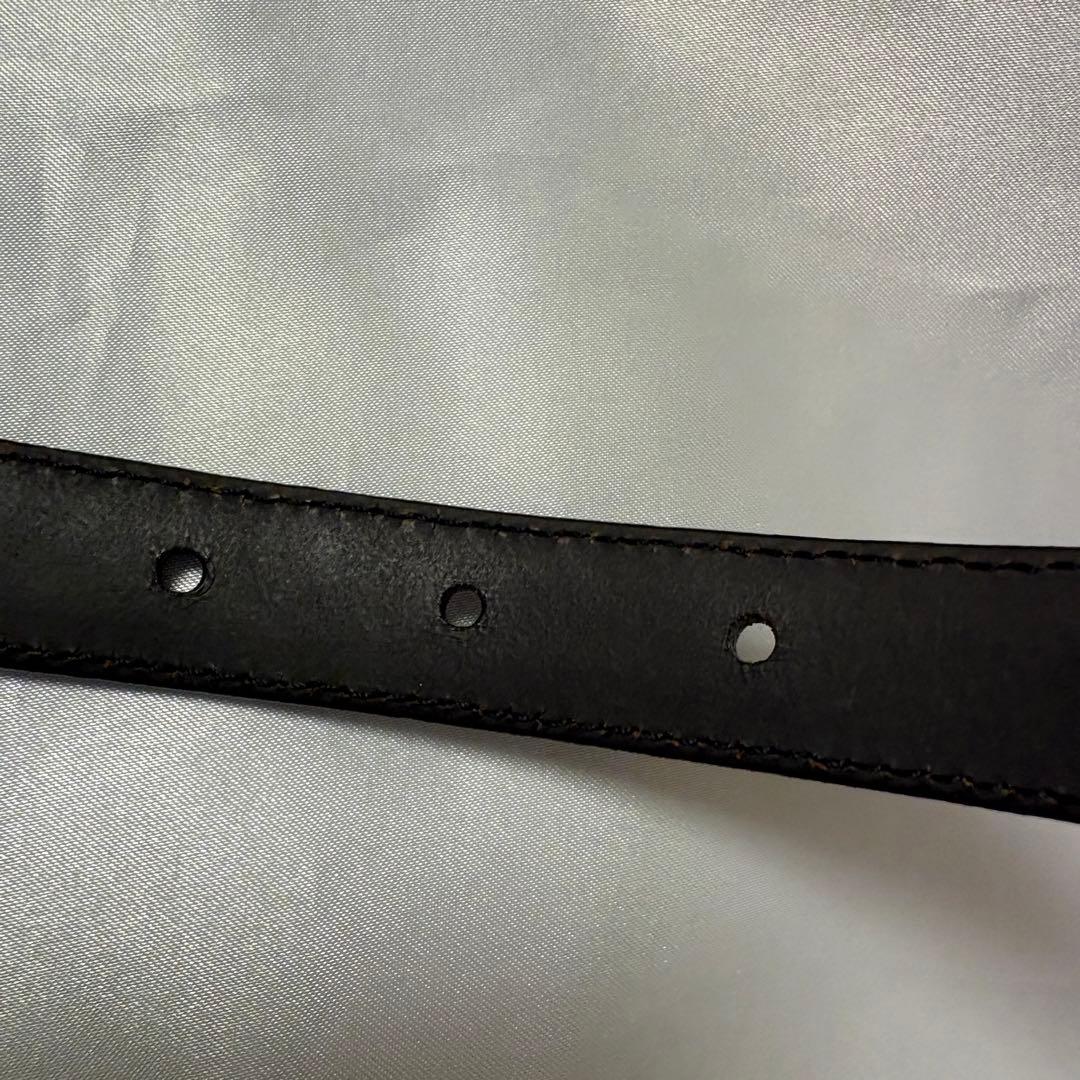 カニカマ Ferragamo ベルト ゴールドバックル レザー 黒 美品