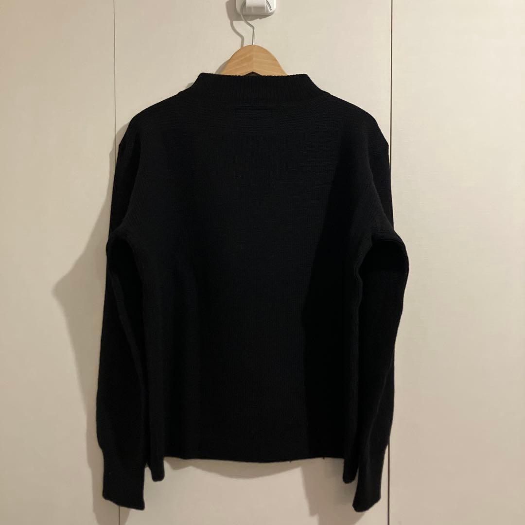 Butcher Products ウールリブ編みニット 42 ブラック