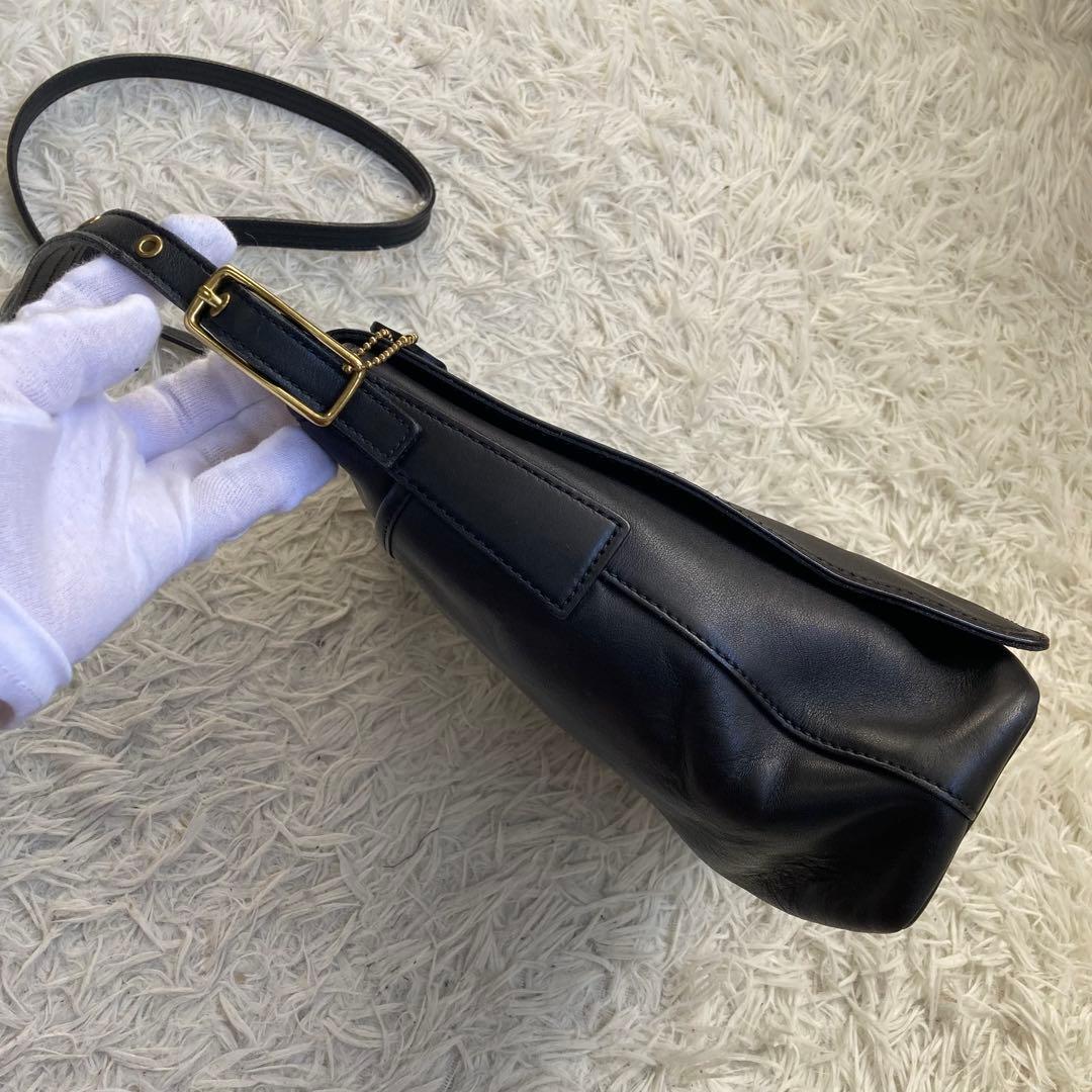 極美品 vintage coach old archive メッセンジャー 黒