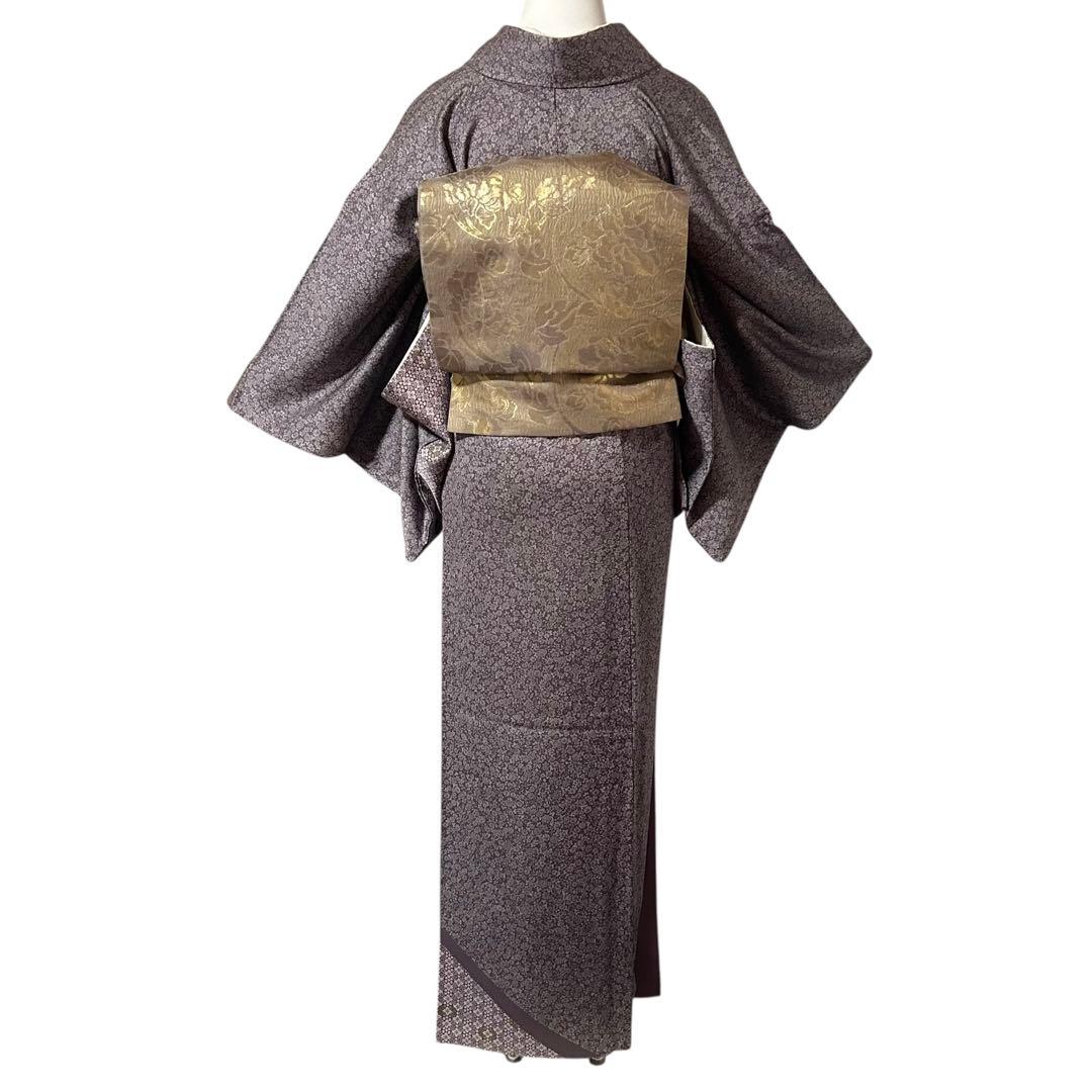 未使用近い　美品　袷　江戸小紋　江戸更紗　型染め　正絹　訪問着　フルセット