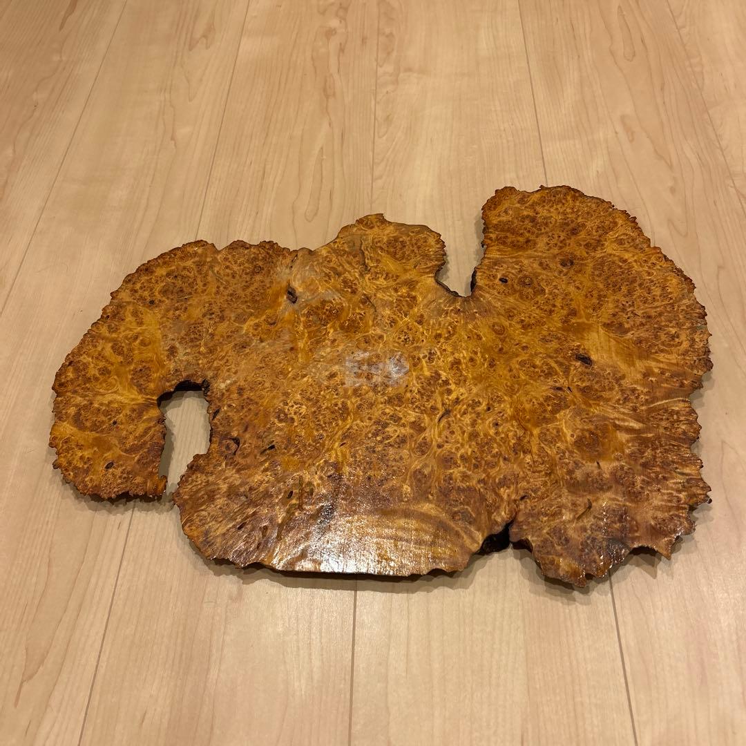 花梨？欅？敷板 瘤杢 鳥眼杢 葡萄杢 飾り台 煎茶台 無垢 一枚板 天然木？