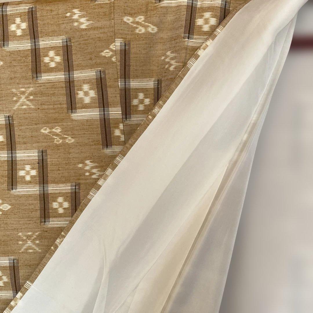 米沢琉球紬　ぜんまい真綿　琉球模様