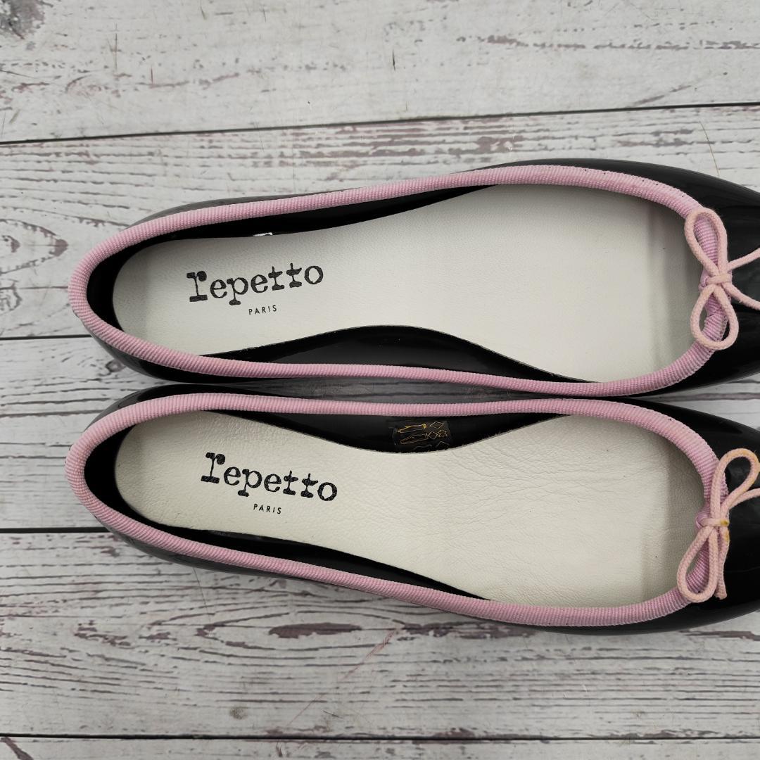 新品同様 Repetto バレエシューズ 濃紺 サンドリオン ラバー フラット