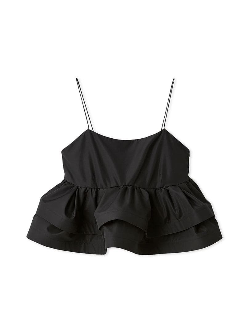 最終お値下新品FRAY I.Dラッフルヘムデザインキャミソール　ブラック