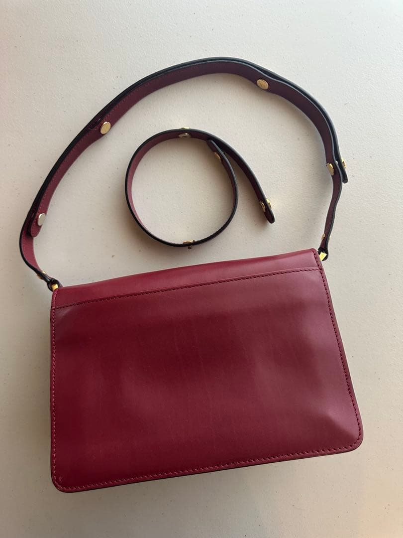 MARNI ショルダー　トランク　ボルドー