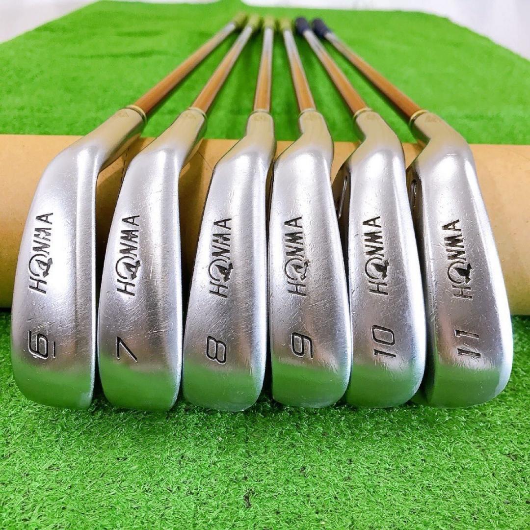 テ43★★2星2S ホンマベレス IS-03 6本レフティアイアンセット 金 左