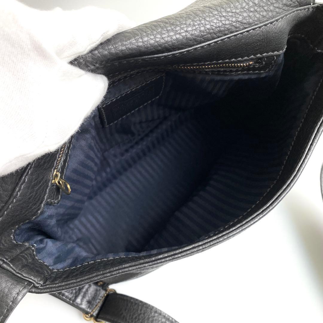 美品COACH オールドコーチ ショルダーバッグ クロスボディ シボ革 4935