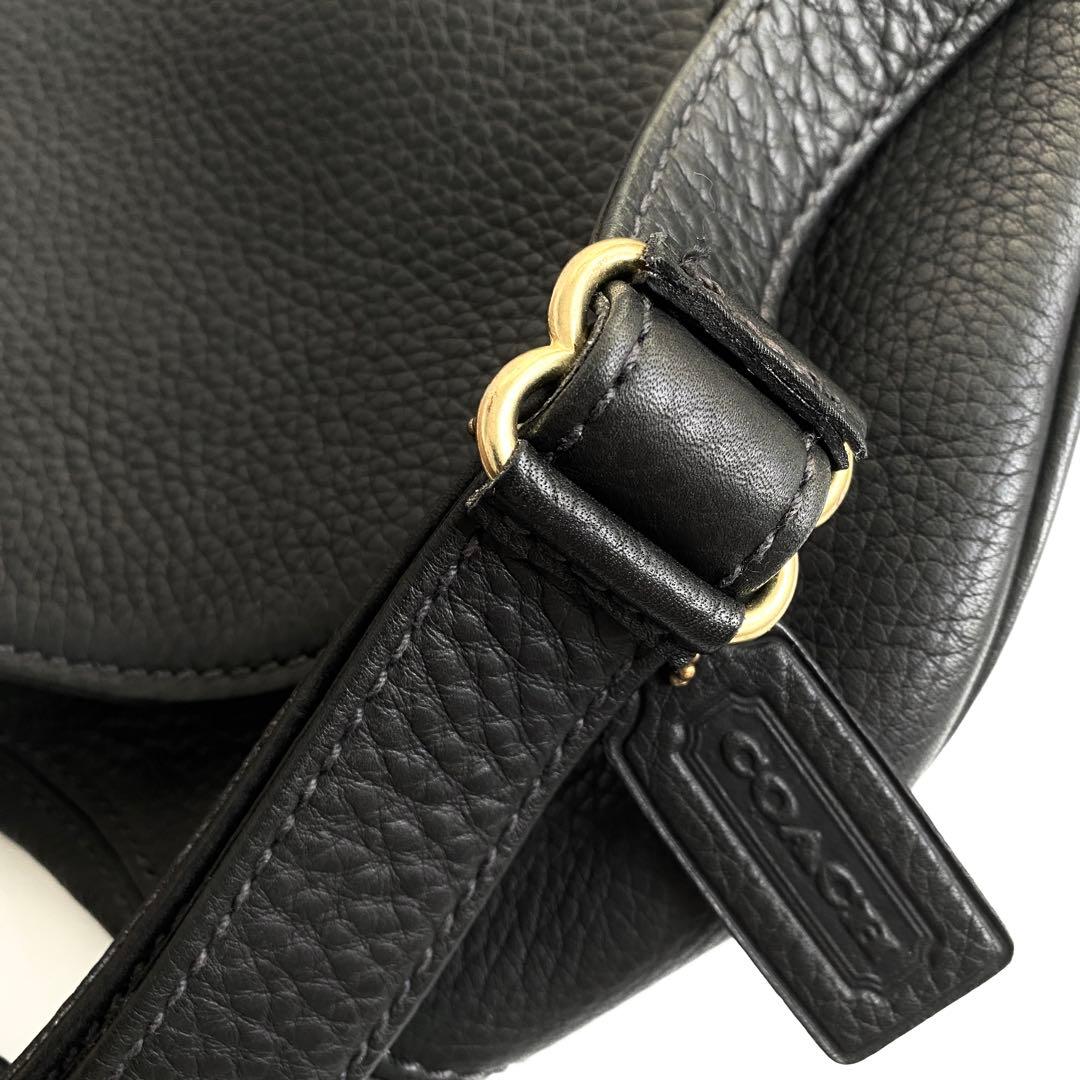 美品COACH オールドコーチ ショルダーバッグ クロスボディ シボ革 4935