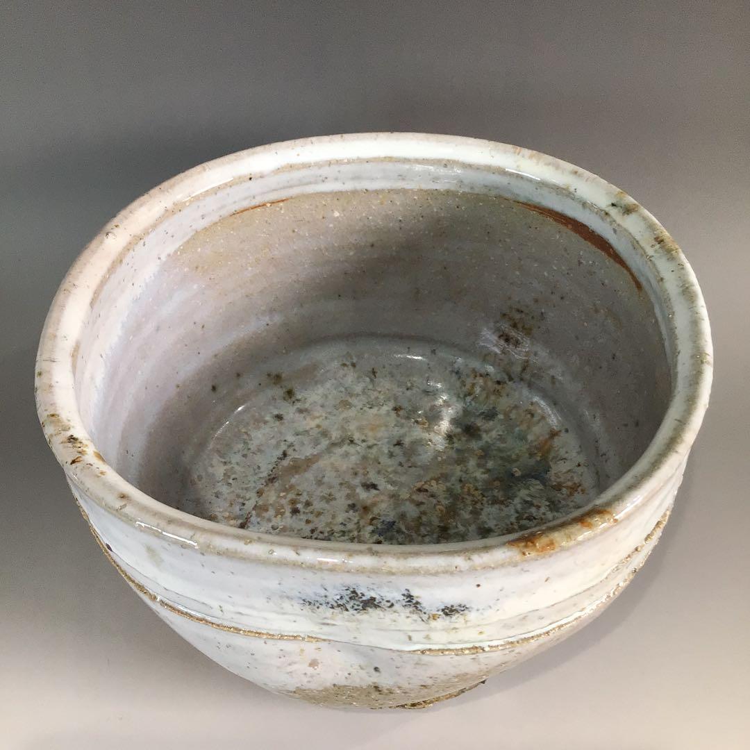 Ｐ６５７　水指　『萩焼』『吉田仙萩造』『平水指』　共箱　茶道具