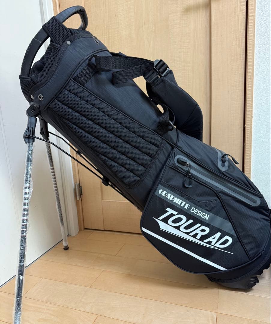 新品★ツアーAD★スタンドキャディバッグ★ツアー支給品★未使用★ゴルフバッグ★黒