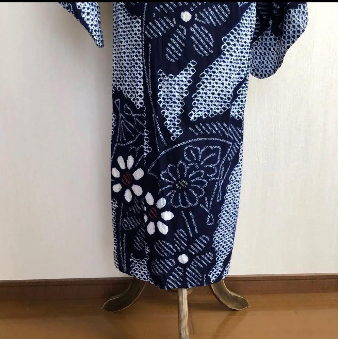 気分セール　終)　有松絞り 浴衣 ゆかた　裄67