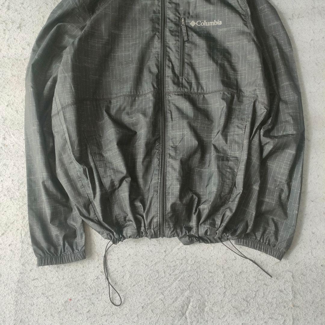 Columbia ナイロンジャケット ブラック 総柄 shell 7
