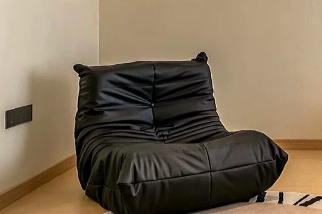 【新品】リーンロゼ ligne rosetトーゴ　1人掛けソファ　ブラッ