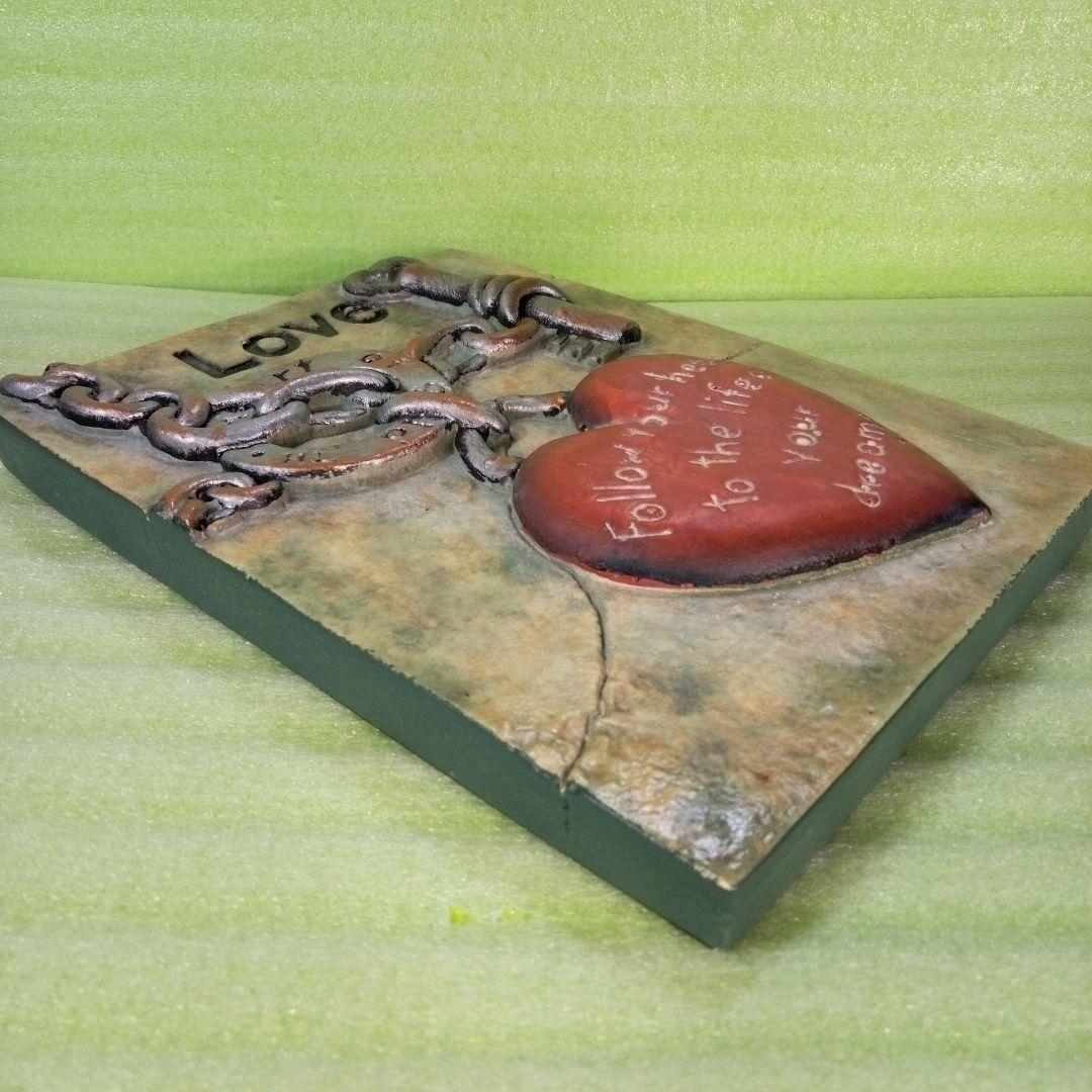 壁飾り　LOVE　ハート　heart　吊り下げ　壁掛け　サインボード　プレート