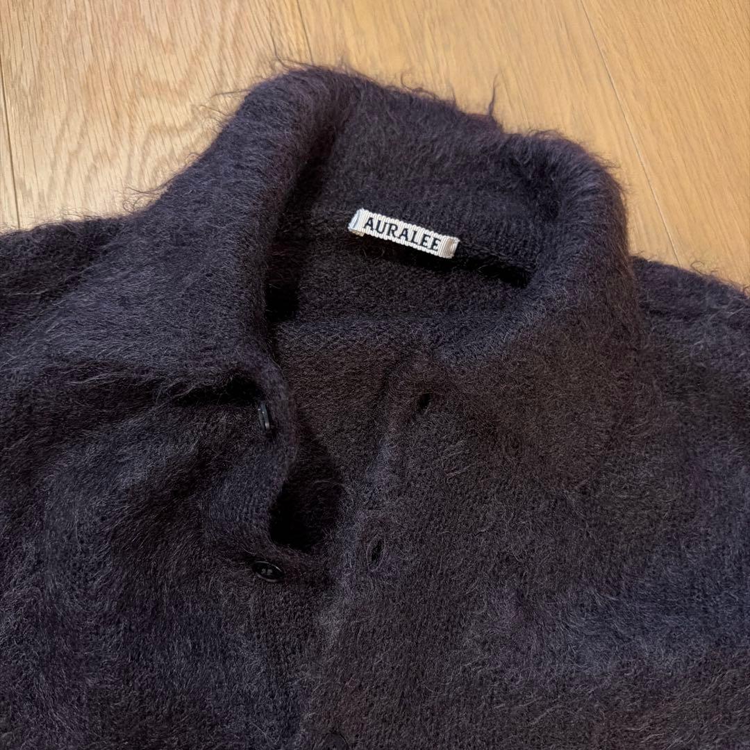 AURALEE ダークブラウン モヘアポロセーター サイズ4