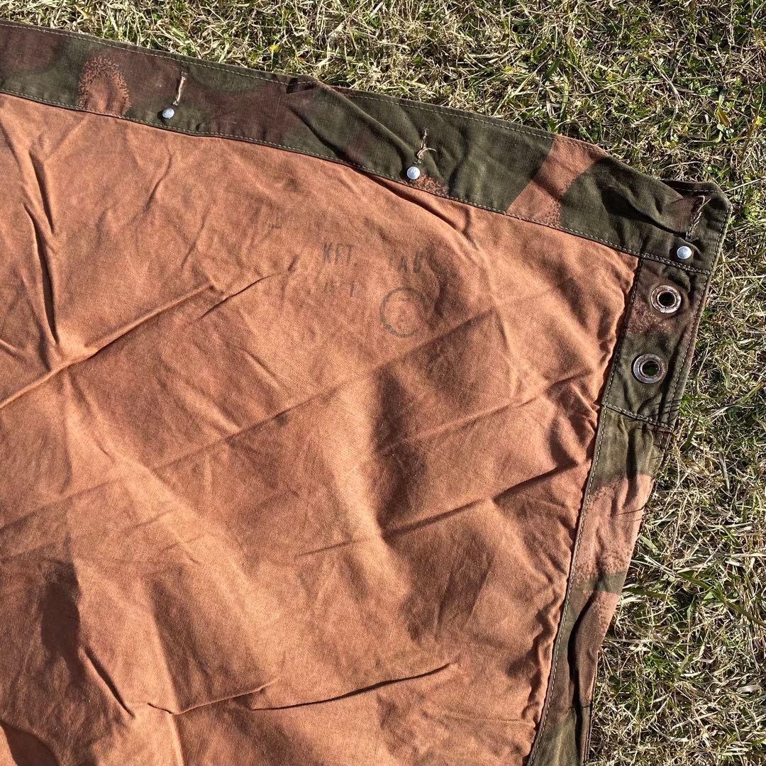 【状態良】ハンガリー軍幕　１枚　迷彩　ハリケーンカモ　タープ　ポンチョ