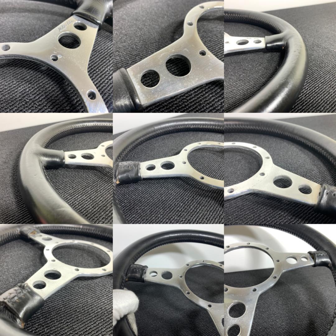 モトリタ ブラックレザー ポリッシュフラット スポーク 34Φ 14インチ 良品