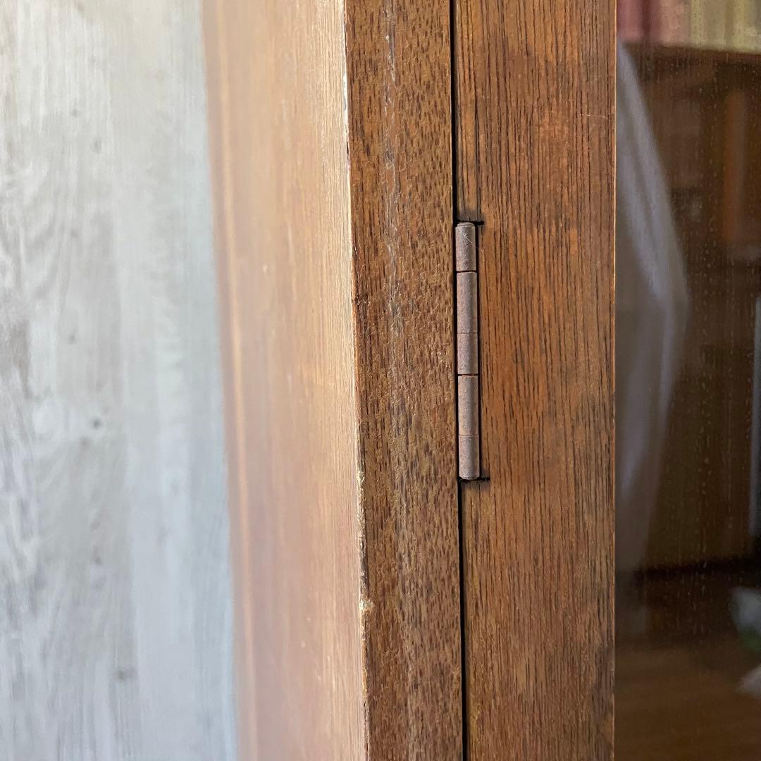 3段ガラス棚 ヴィンテージ家具 古家具 アンティーク キャビネット ガラスケース