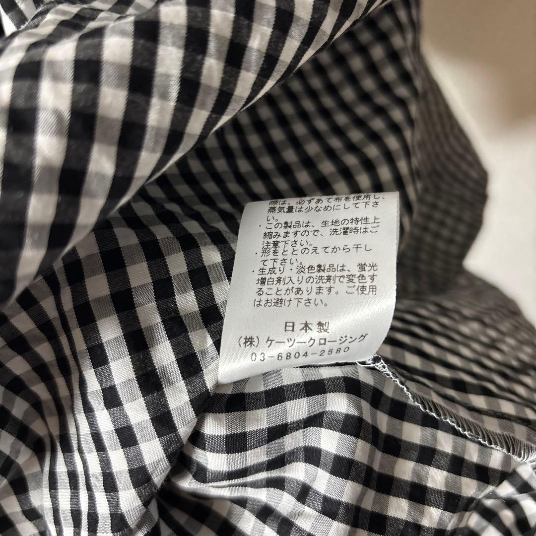 極美品　ヨリ yori リボンブラウス ボウタイブラウス 長袖 ギンガムチェック