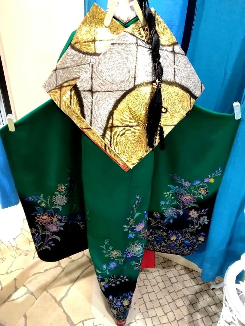 振袖フルセット、正絹振袖成人式、半襟重ね衿帯揚げ帯締、西陣袋帯、襦袢、ガード加工