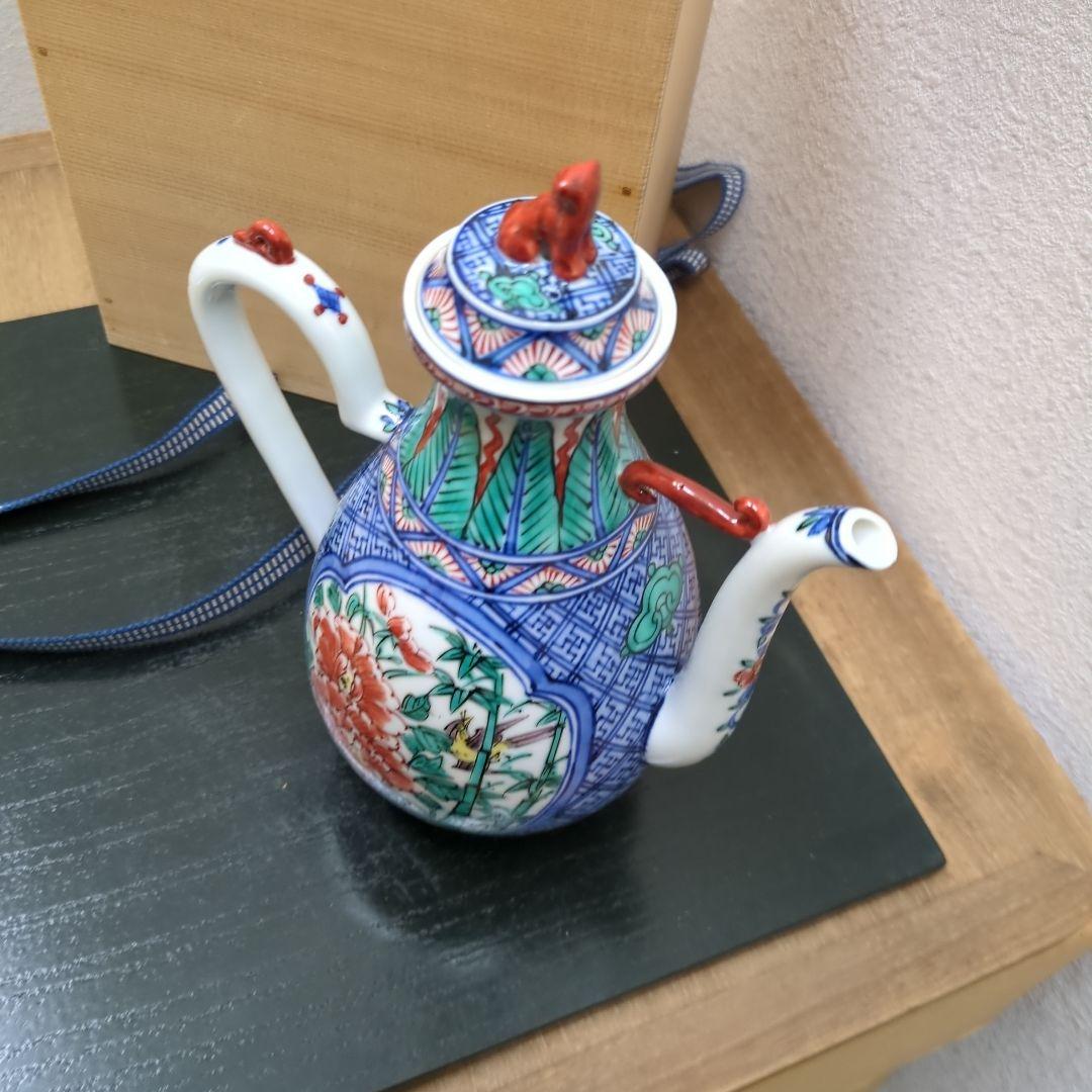 平安 和楽庵 高野昭阿弥作 盛盞瓶 犬形摘 茶道具 煎茶道具 水注 茶器 共箱