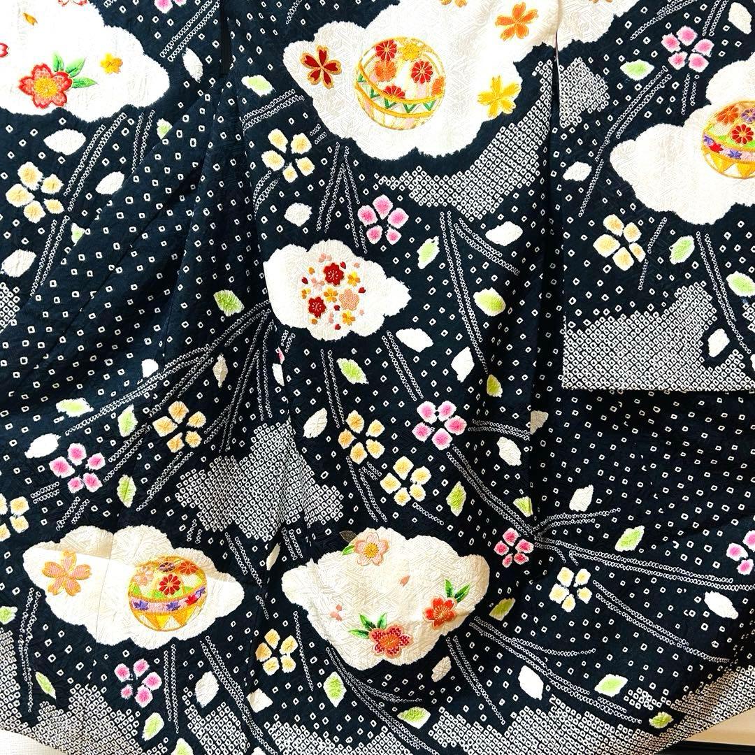 No.118 七五三　3歳 正絹着物フルセット　　総絞り