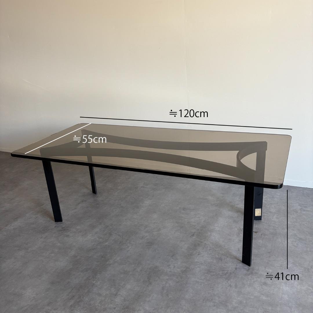 ヴィンテージ　ガラストップ　センターテーブル【A】