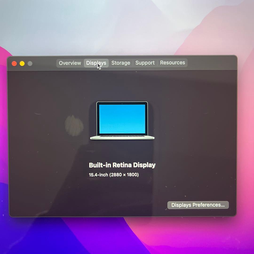 MacBook Pro Retina 15インチ mid 2015