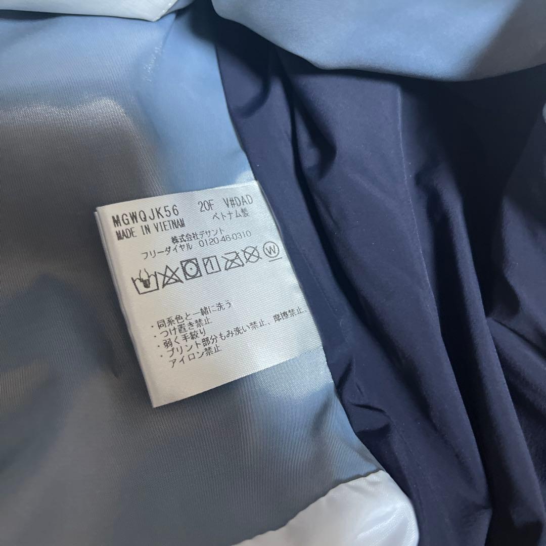 美品 マンシングウェア　L 中綿　ノーカラー　ノースリーブ　ワンピース　白