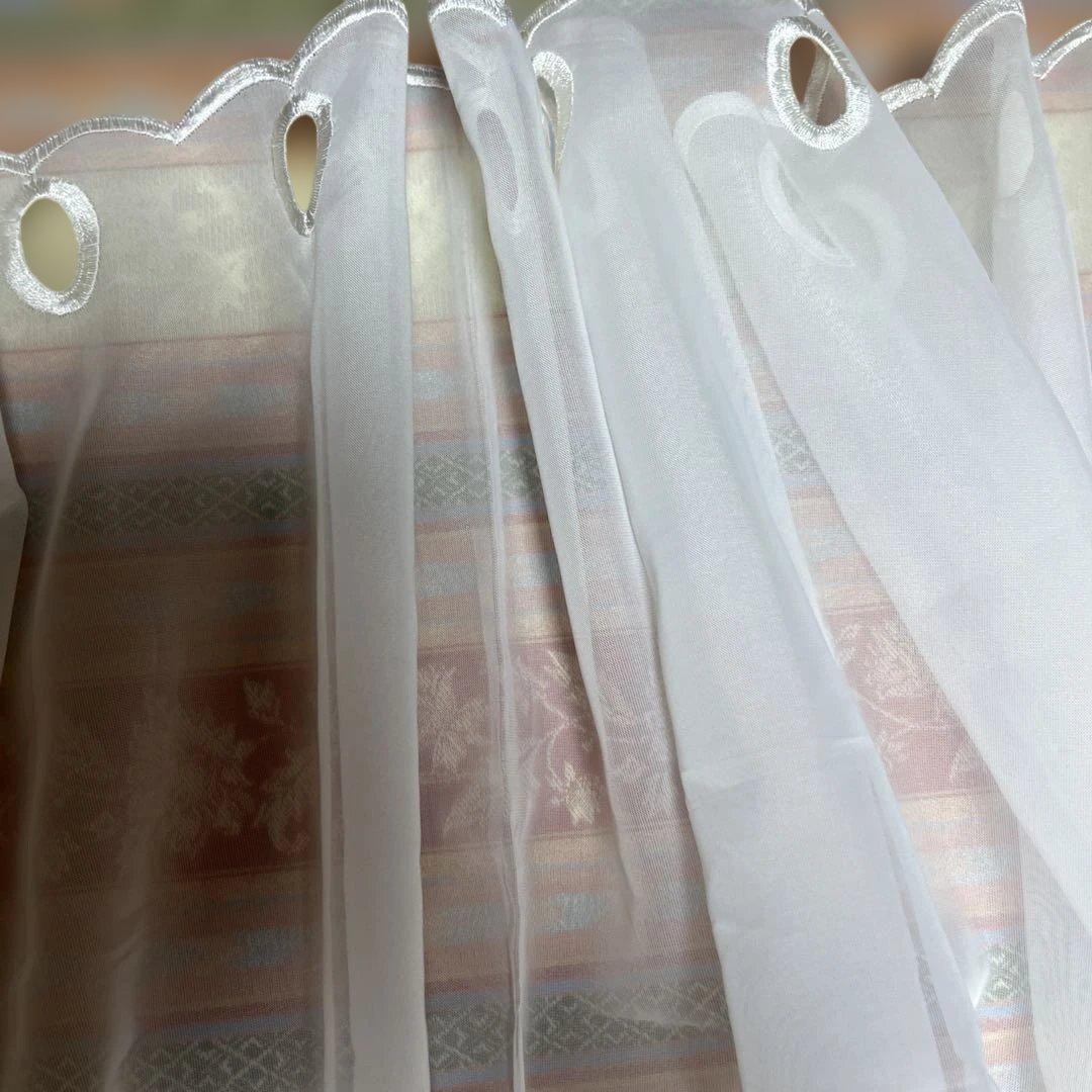 ボブ様確認用　新品未使用　ホワイトレースカフェカーテン アイレット式