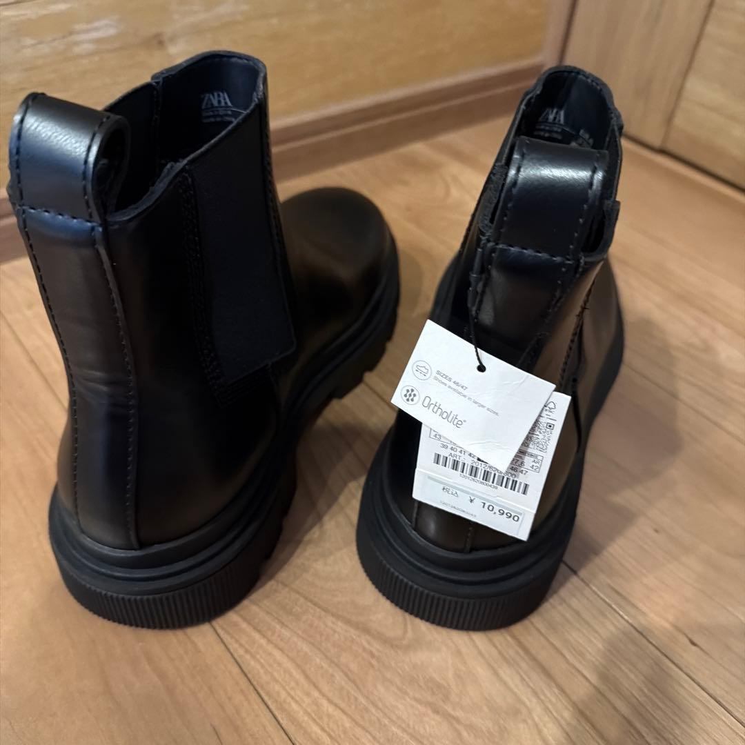 ※最終値下げ　　ブラック サイドゴアブーツ 43