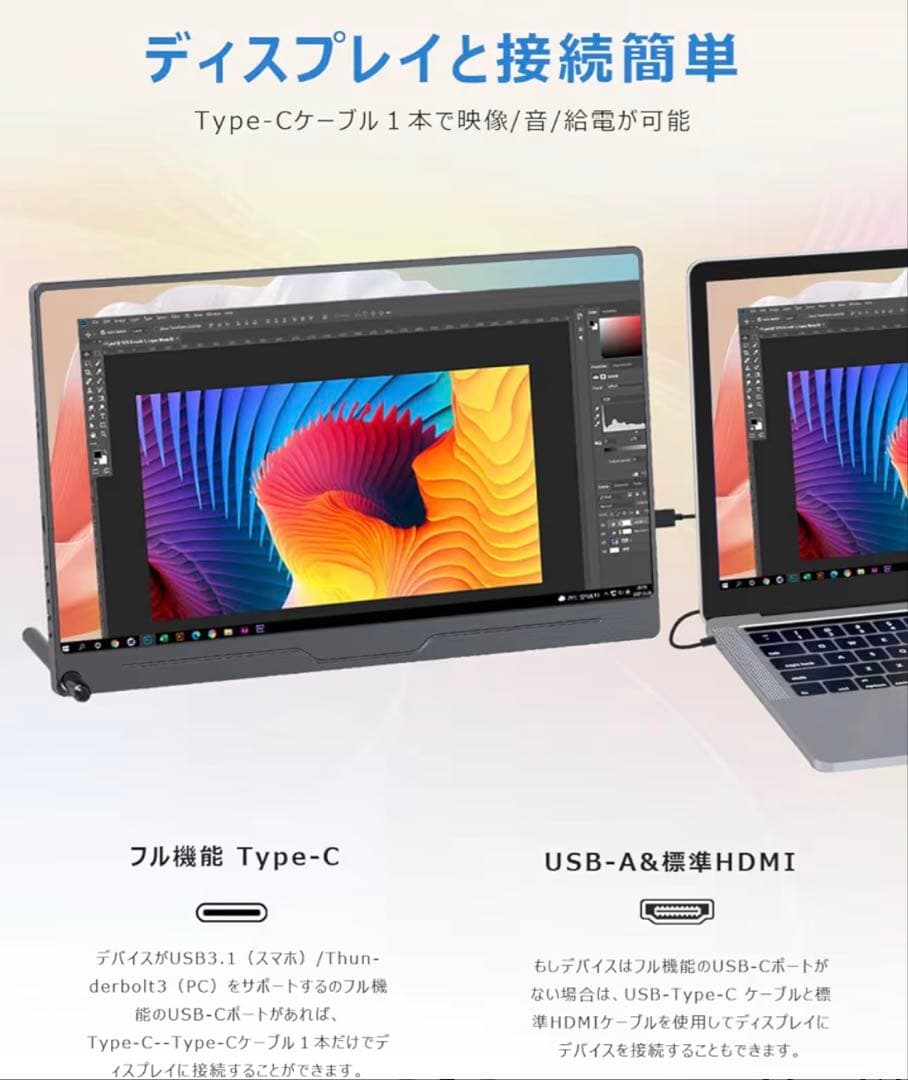 【未使用・未開封】EVICIV 15.6インチ　モバイルモニター