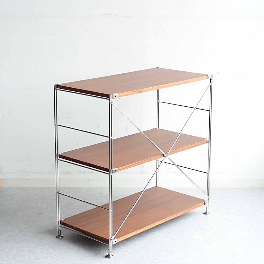 無印良品/MUJI ウォールナット材 ステンレスユニットシェルフ ZR24446