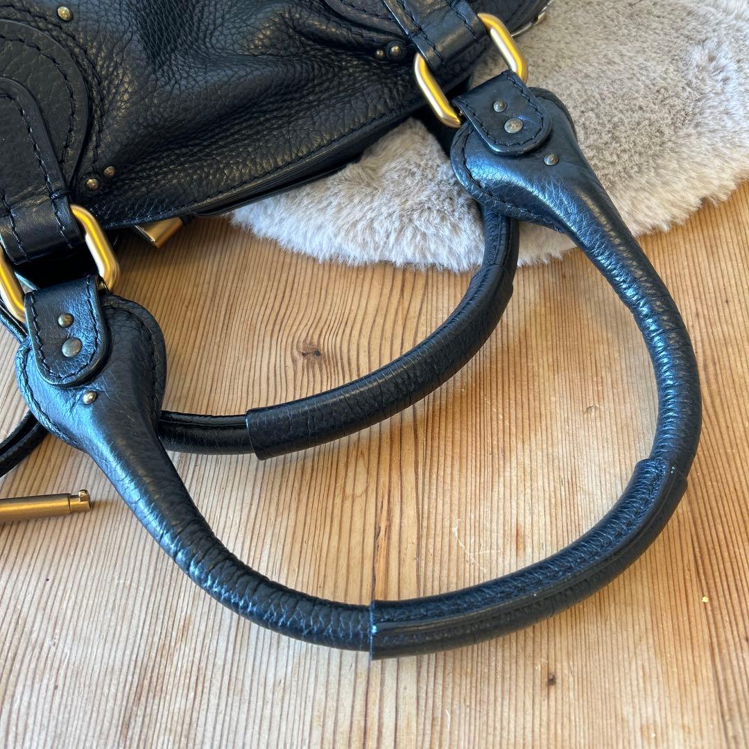 美品　Chloé パディントン　ブラックレザー ハンドバッグ