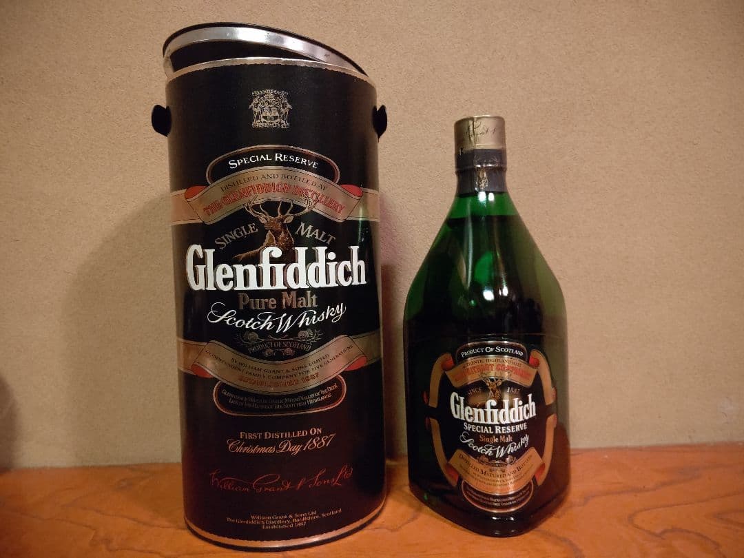 スコッチウイスキー グレンフィディック 大容量 ガラス 取っ手付きボトル レア