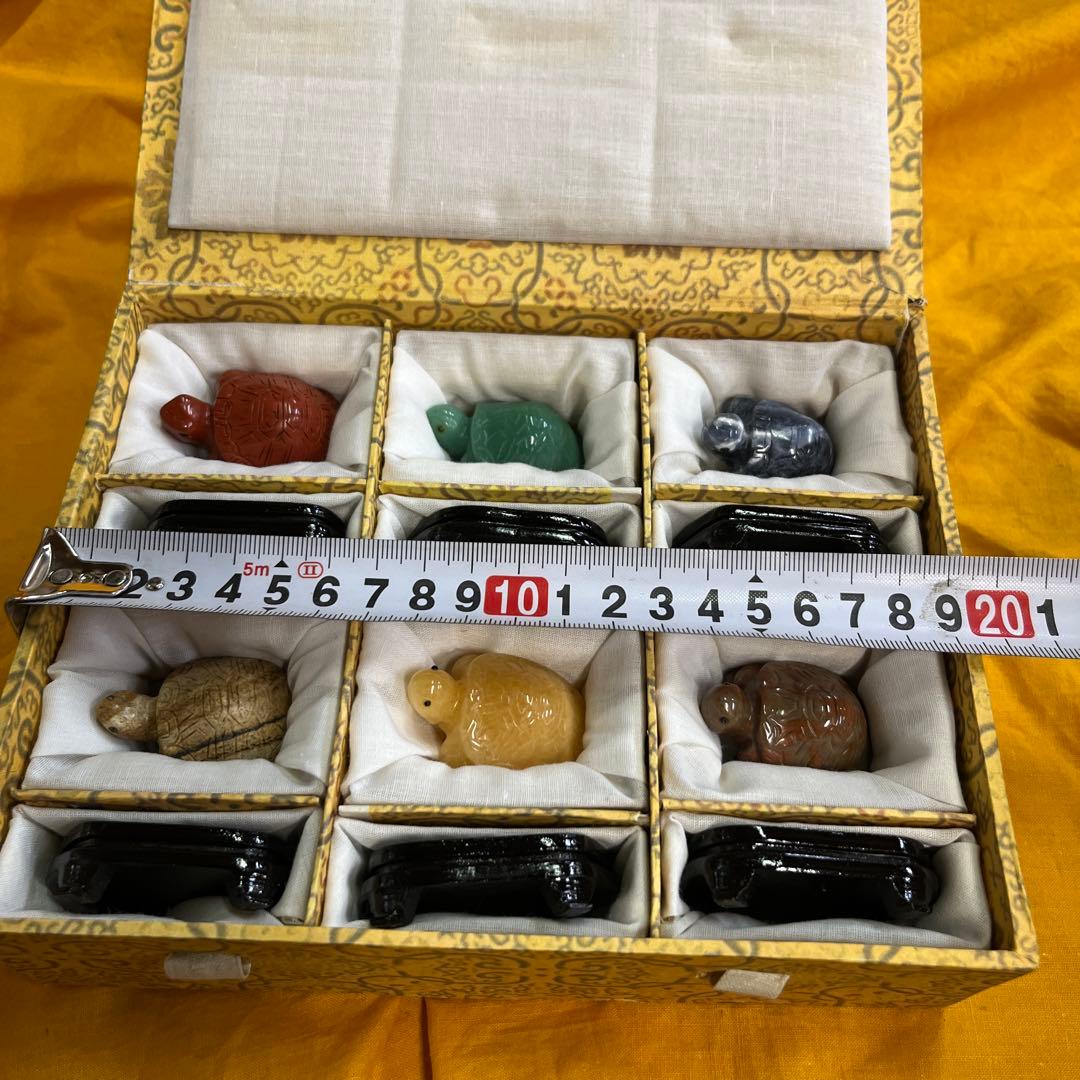 中国？　陶器の亀の置物12個セット