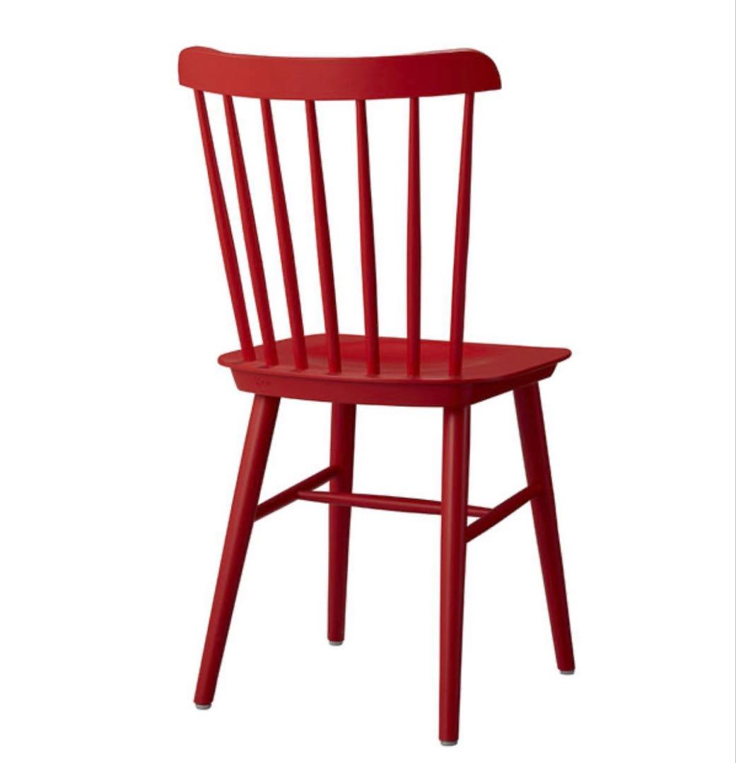 ⑤Oliver　ダイニングチェア　ウィンザーチェア　希少レッド まとめ買いOK✨